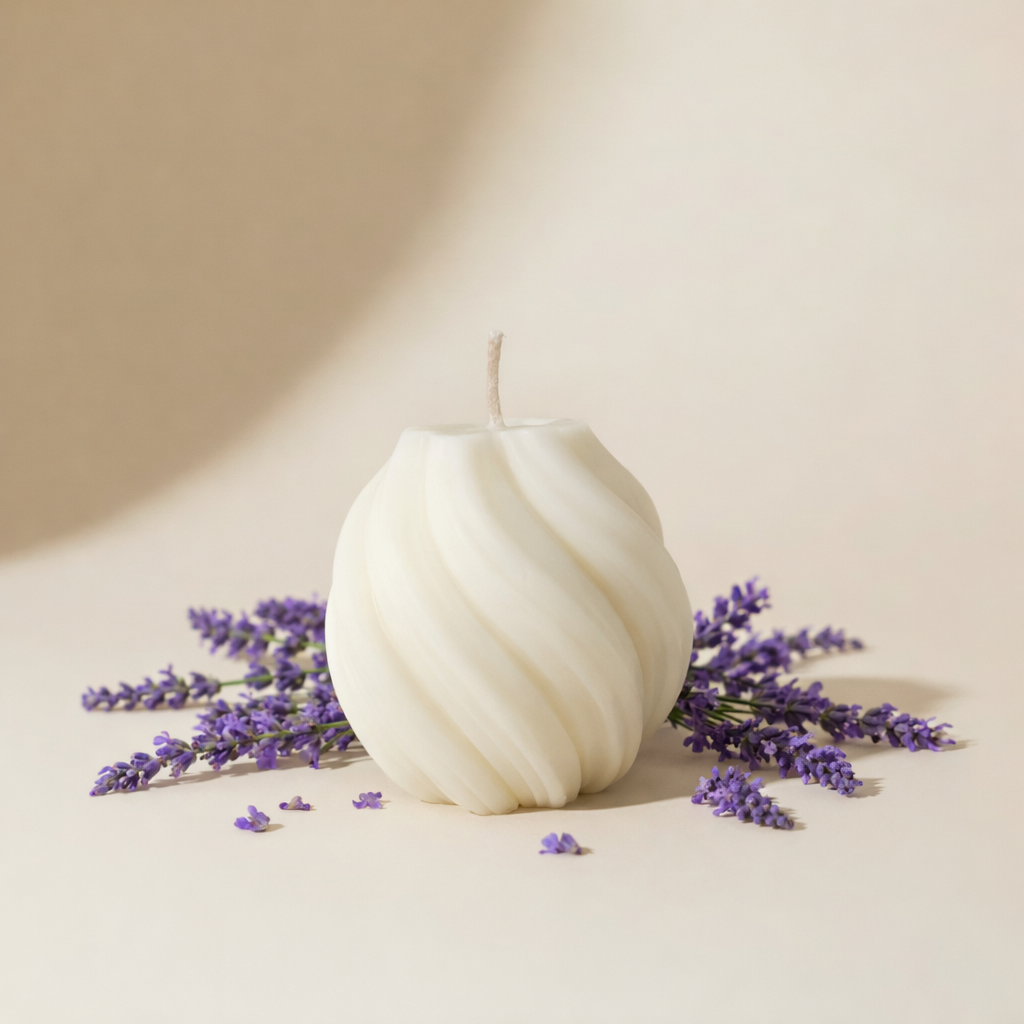 Twilight Lavender Spiral – A Candle That Softens the Moment - 92 g