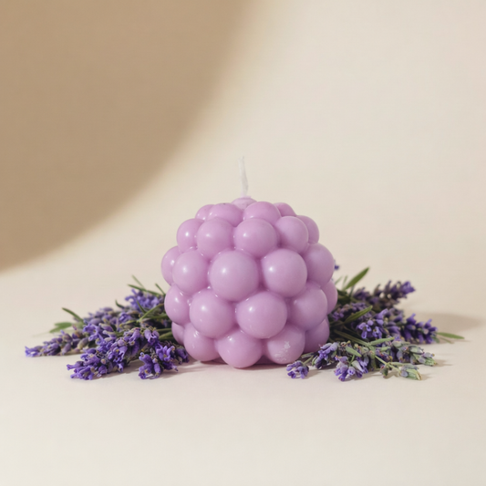 Lavender Mood – Sculpted Bubble Candle 96 g