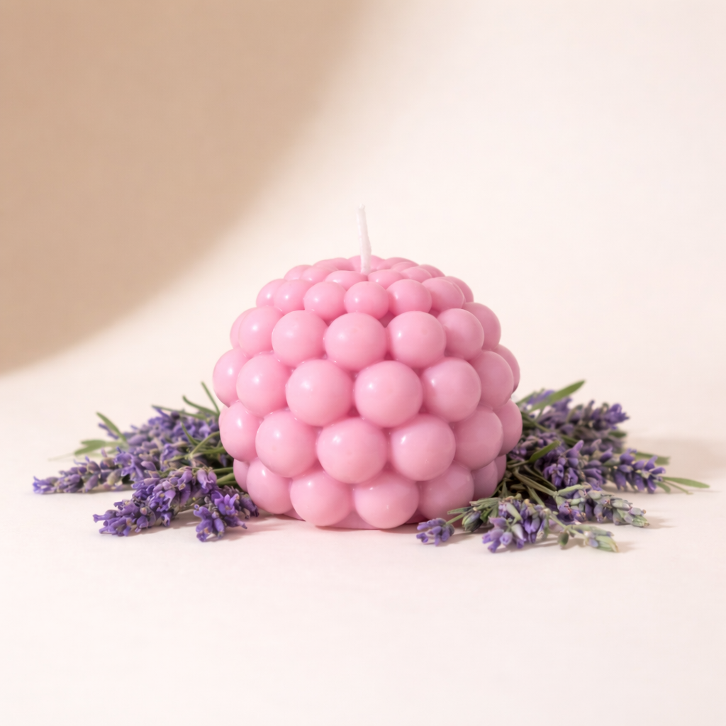 Lavender Mood – Sculpted Bubble Candle 96 g