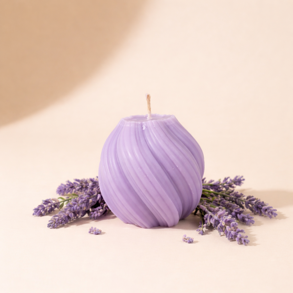 Twilight Lavender Spiral – A Candle That Softens the Moment - 92 g